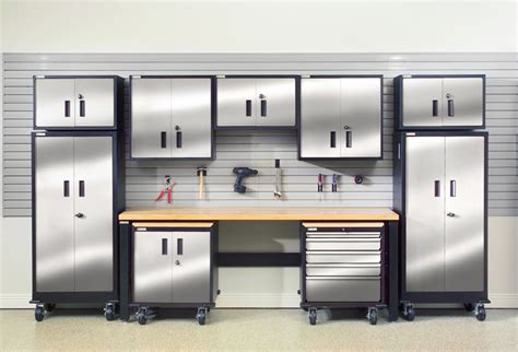 stainless steel look garage storage cabinet|stainless steel garage cabinets brands.